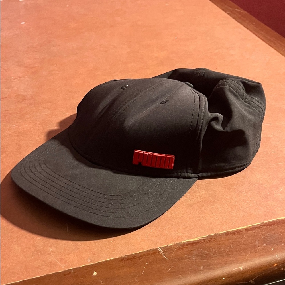 Puma Black Hat with Red Accent